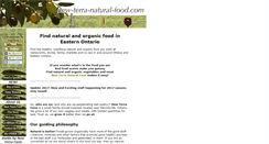 Desktop Screenshot of new-terra-natural-food.com